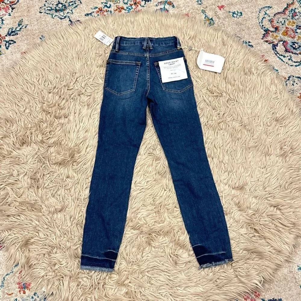 NWT Good American Good Waist Crop jeans size 00/24